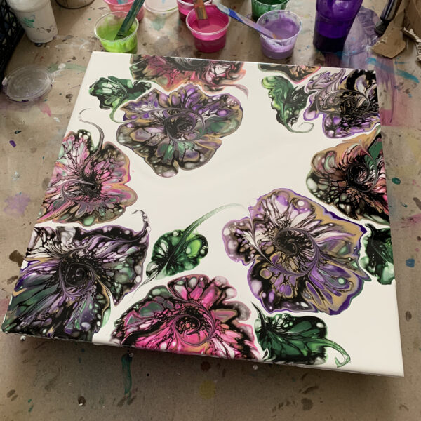 Fluid Art Élményfestés - Virágok